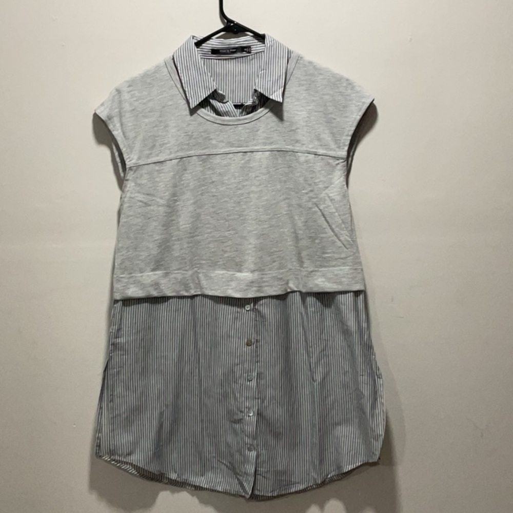 Doe & Rae Striped Button-Up tunic